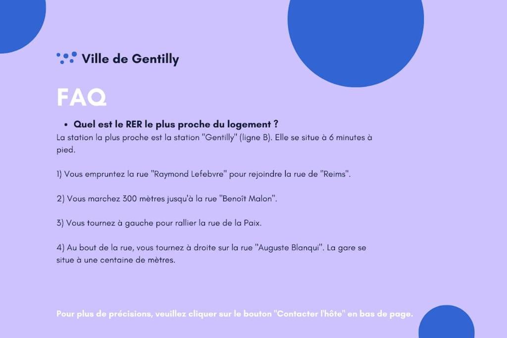 ג'נטילי Appartement Cosy Au Calme, Proche De Paris Et Du Rer B מראה חיצוני תמונה